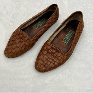 Cole Haan Brown Leather Italian Woven Loafers